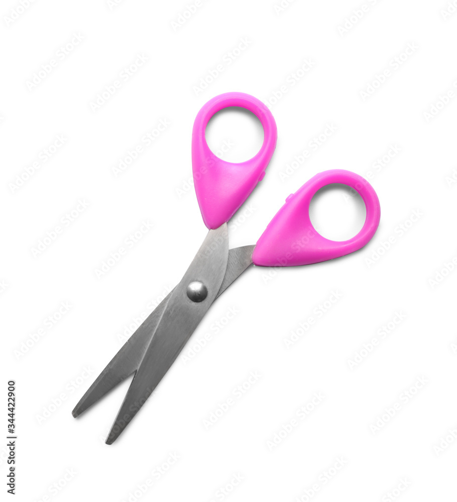Scissors for paper on white background