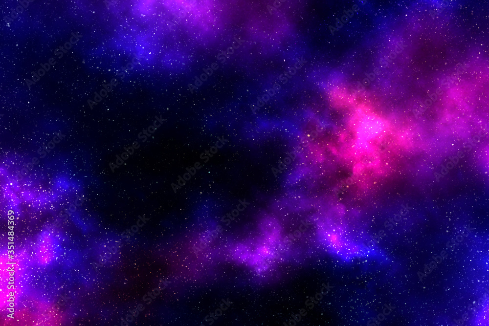 暗粉色和紫色星系图案背景插图