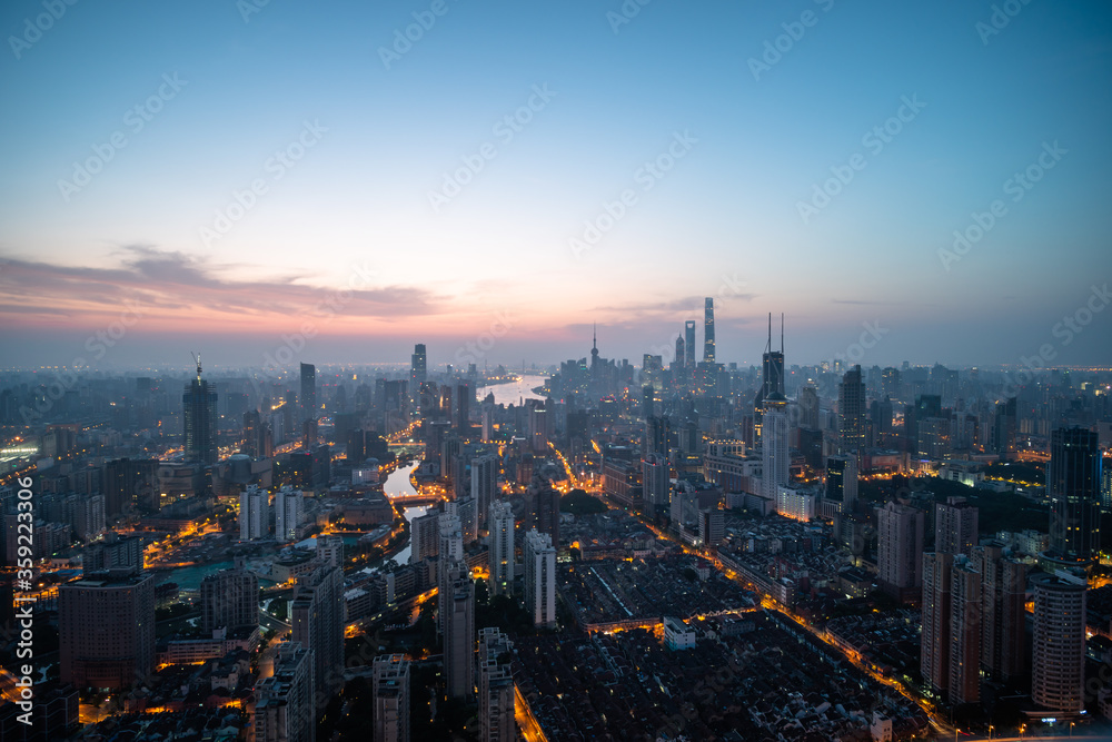 中国上海的城市天际线
