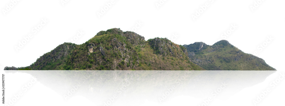 big rock mountain  isolate on white background