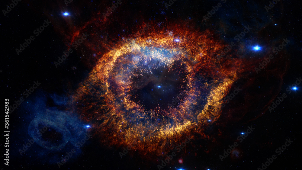 螺旋星云-上帝之眼。这张图片的元素由美国国家航空航天局提供