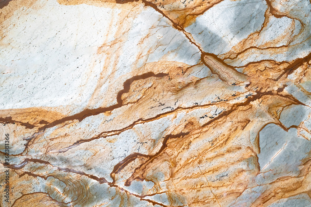 特殊抽象的天然大理石纹理，将灰橙色和红色线条结合在一起