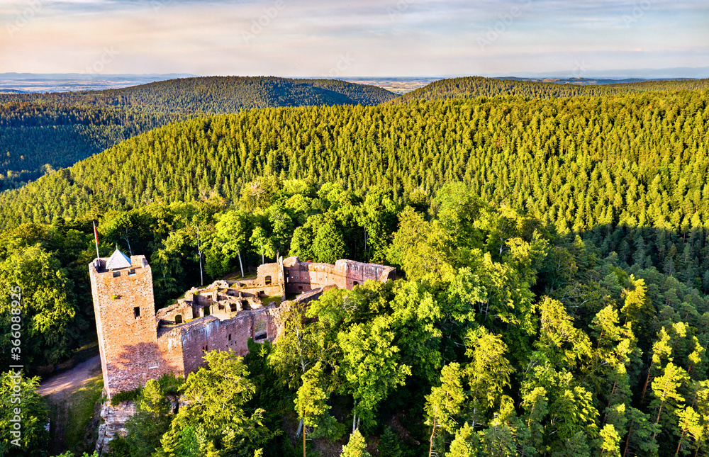 法国阿尔萨斯省下莱茵市沃斯日山脉的旺根堡城堡