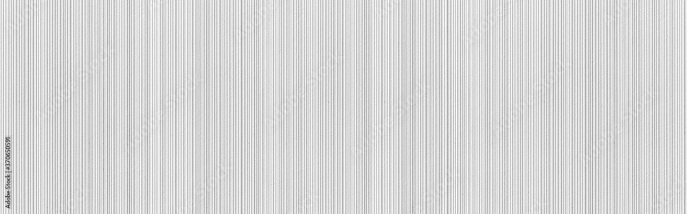 白色窗帘的织物图像全景，具有精细的线条纹理和无缝的背景