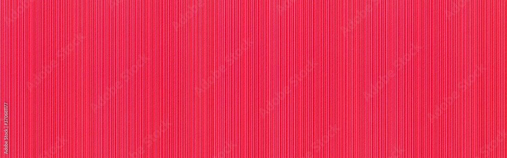 Panorama of Fabric image of red curtains With fine lines texture and seamless background