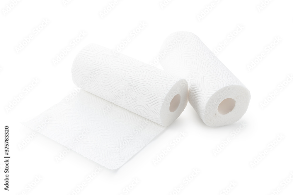 Kitchen paper on a white background