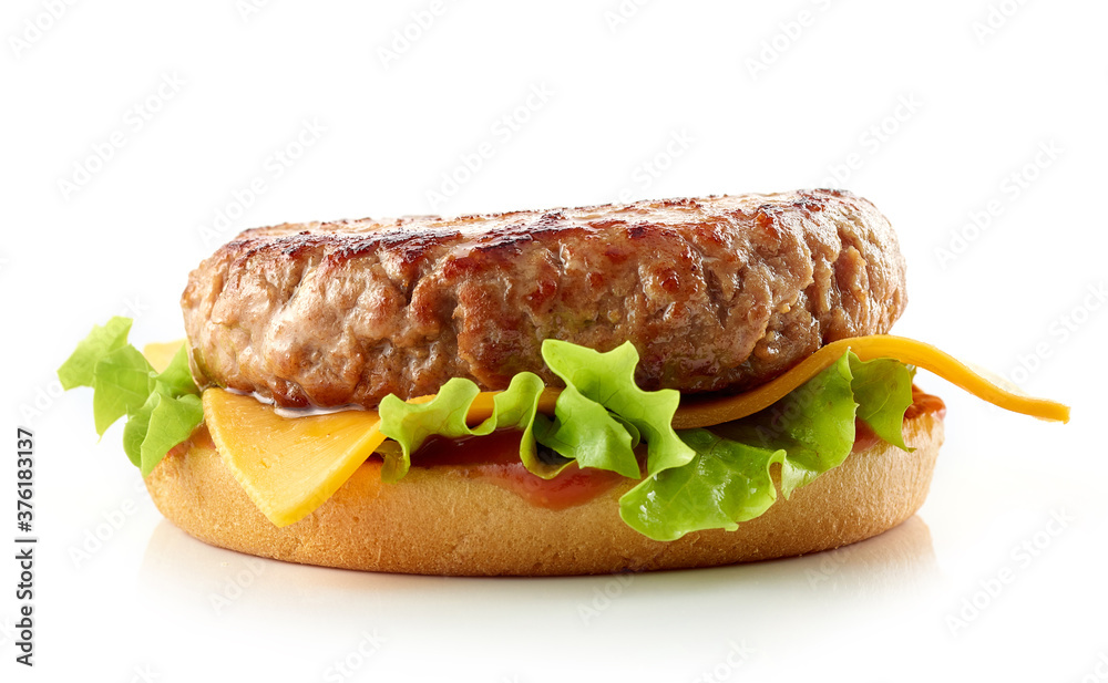 burger bread with meat