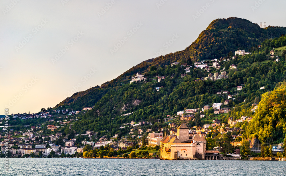瑞士日内瓦湖畔的奇隆城堡