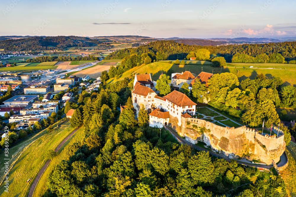 瑞士阿尔高伦茨堡城堡鸟瞰图