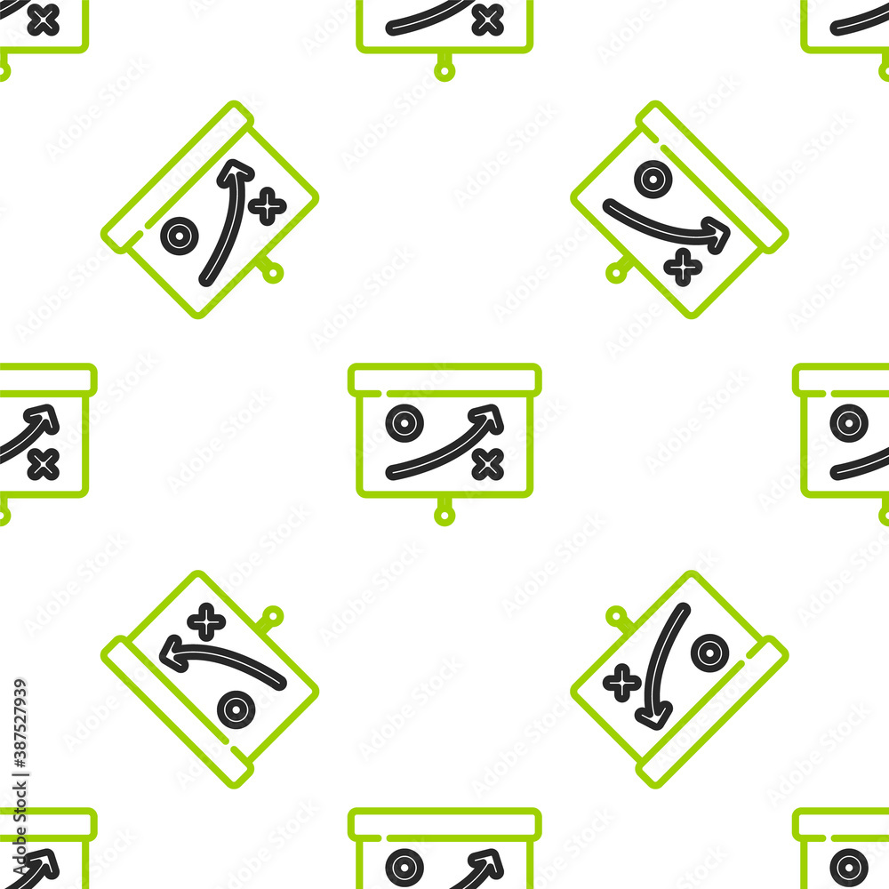 Line Planning strategy concept icon isolated seamless pattern on white background. Cup formation and