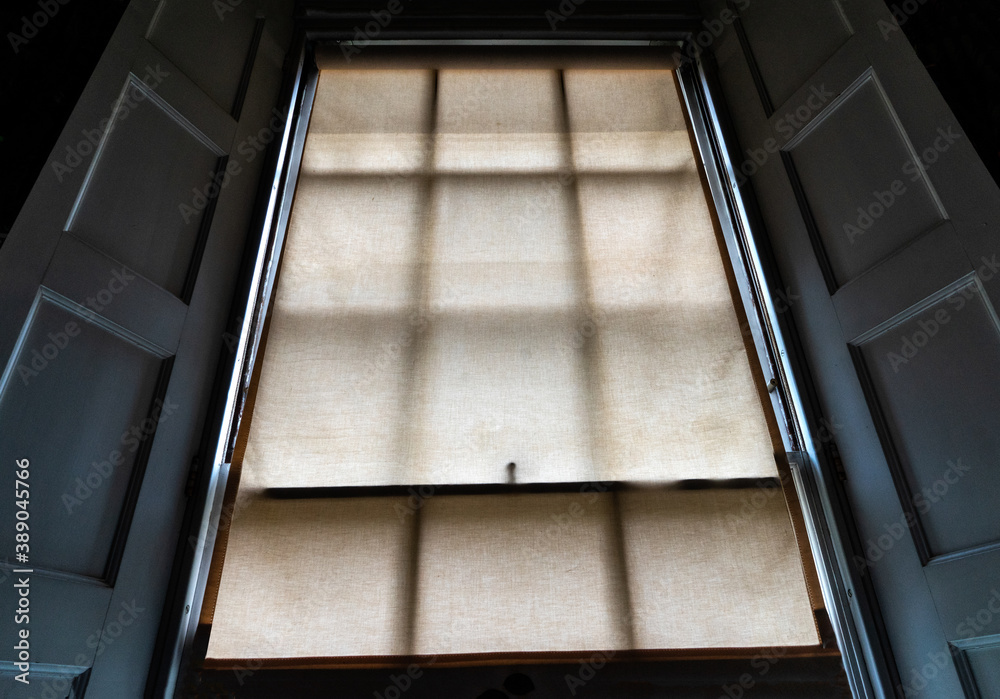 Window with Blind and Shutters - interior view