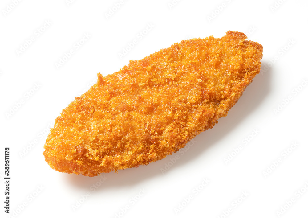 Fried fish on a white background
