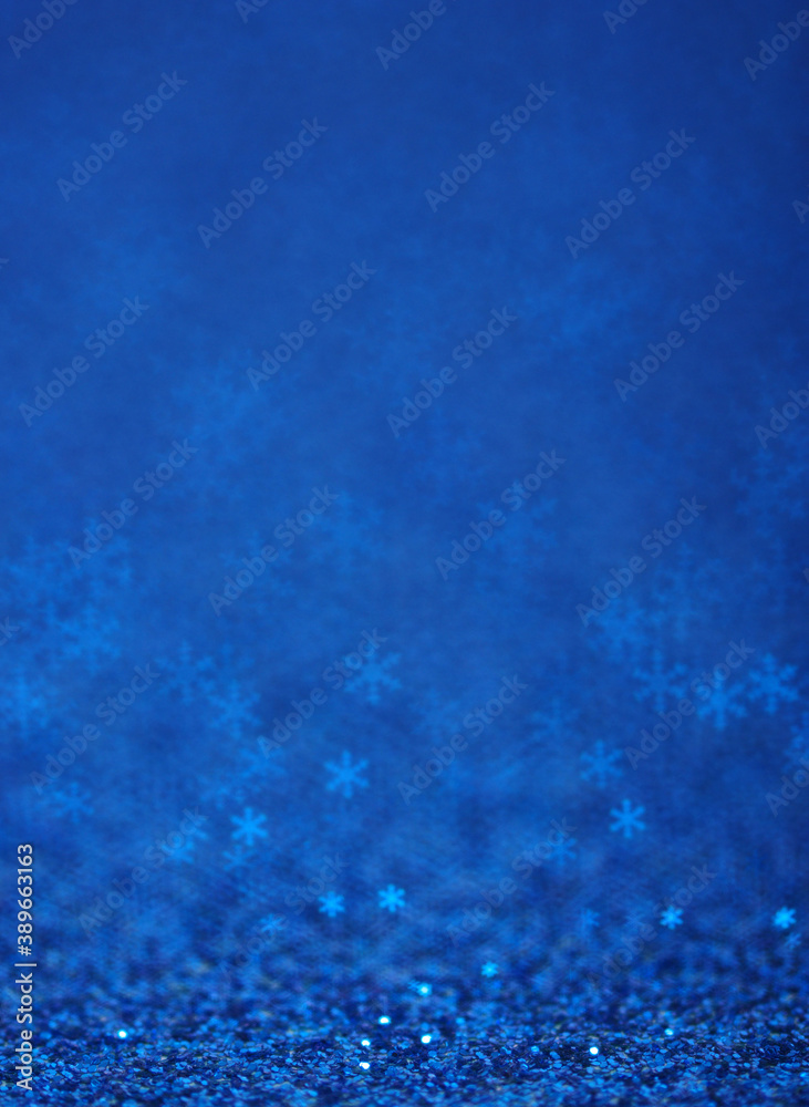 Abstract blue  background with snowflakes