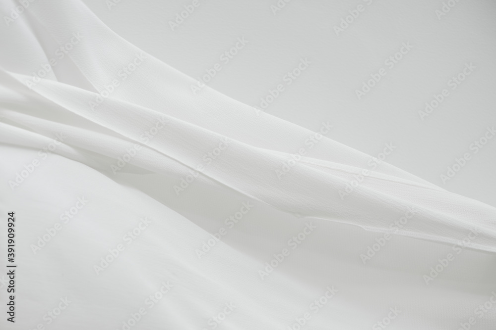 流动的白色窗帘运动纹理背景