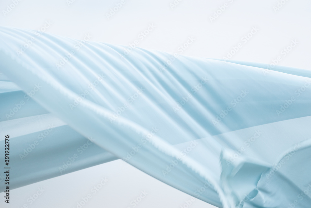 Blue fabric motion texture background