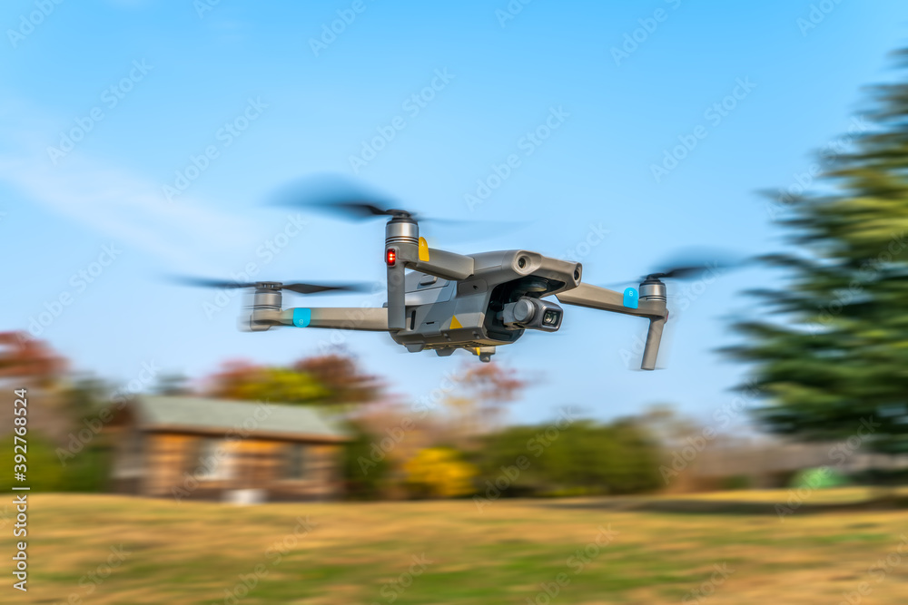 Flying drones in the park