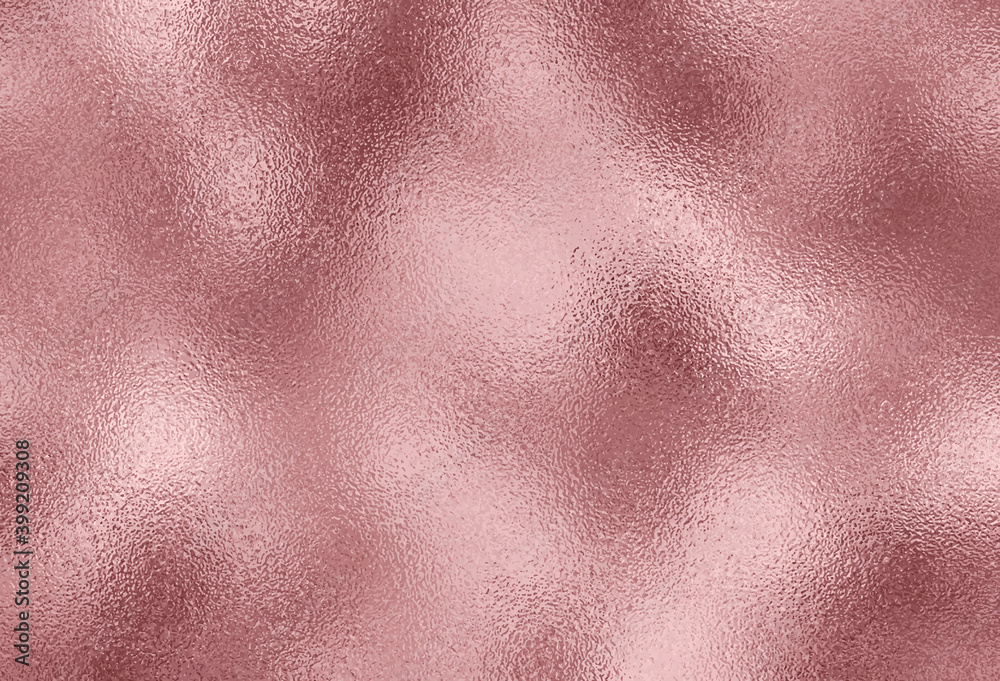 奢华的粉红色壁纸。金属效果箔纸。优雅的抽象背景。粉红色箔纸纹理。现实主义