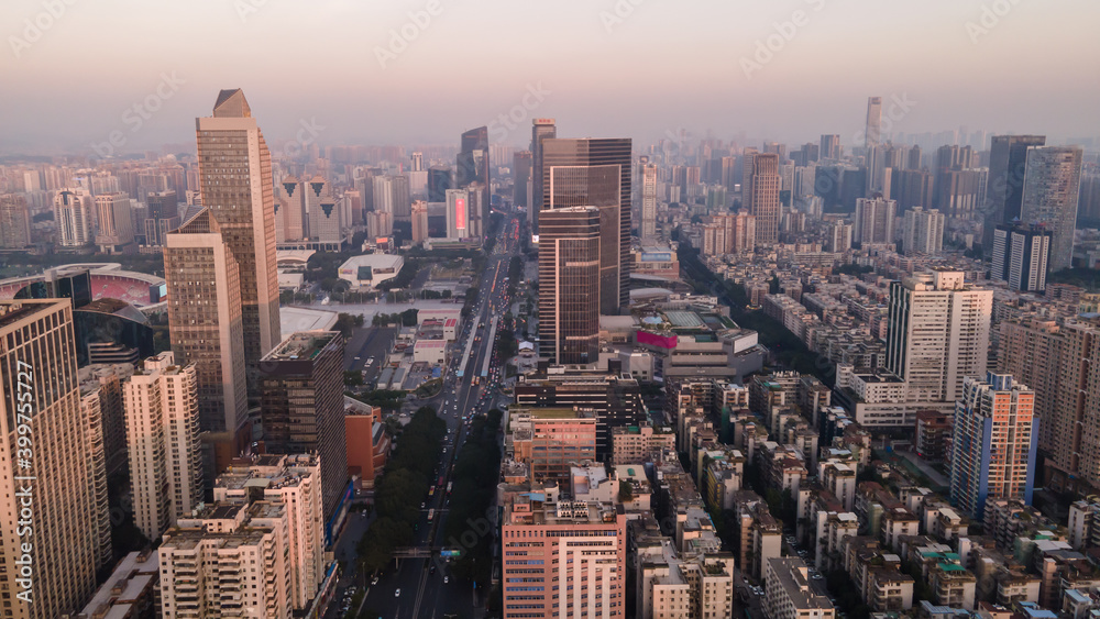 中国现代城市建筑景观航拍