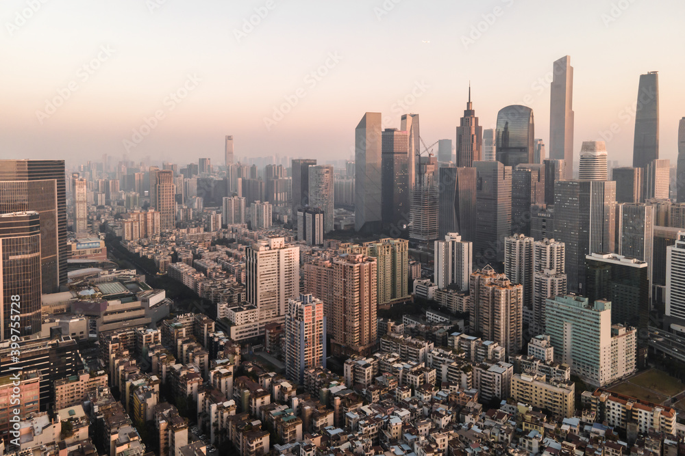 中国现代城市建筑景观航拍