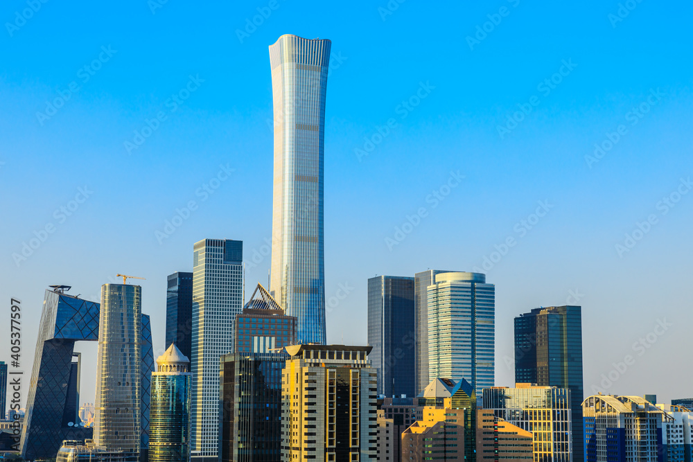中国北京的现代城市天际线和建筑。