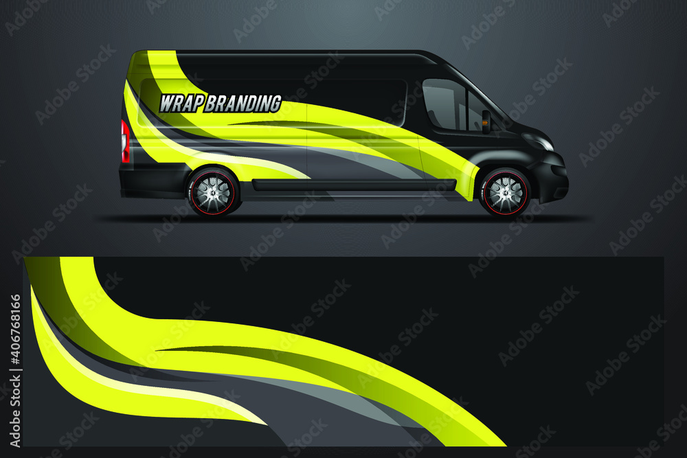 Van Wrap Designs Vector，Livery贴纸车