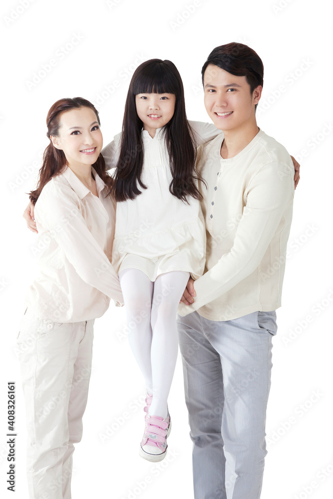 The Oriental family of three