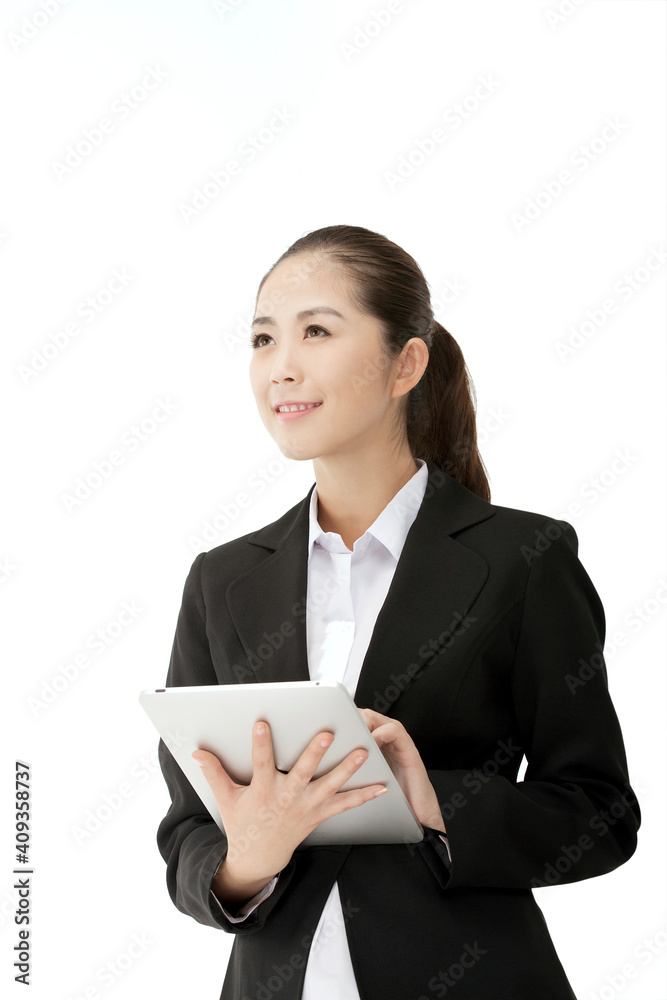 Business woman and IPAD
