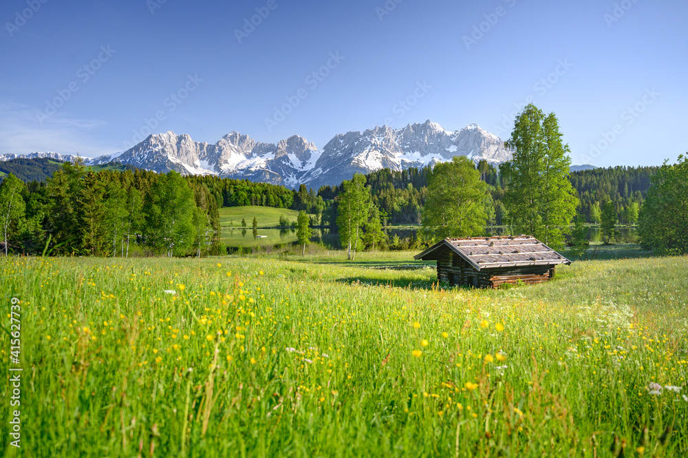 Alpine hut in the Kitzbühel Alps, Austria