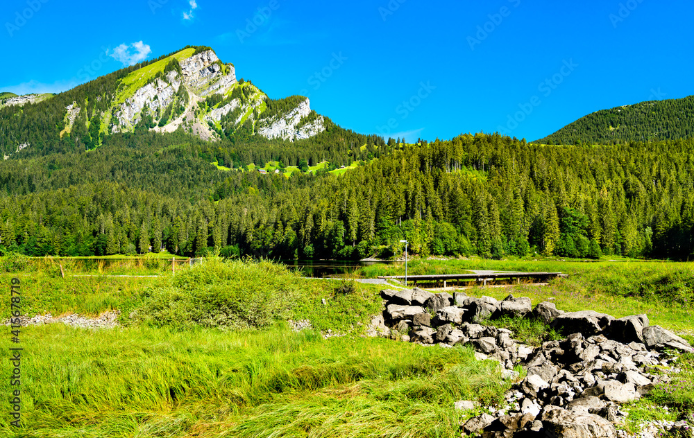 瑞士格拉鲁斯州Obersee山谷景观