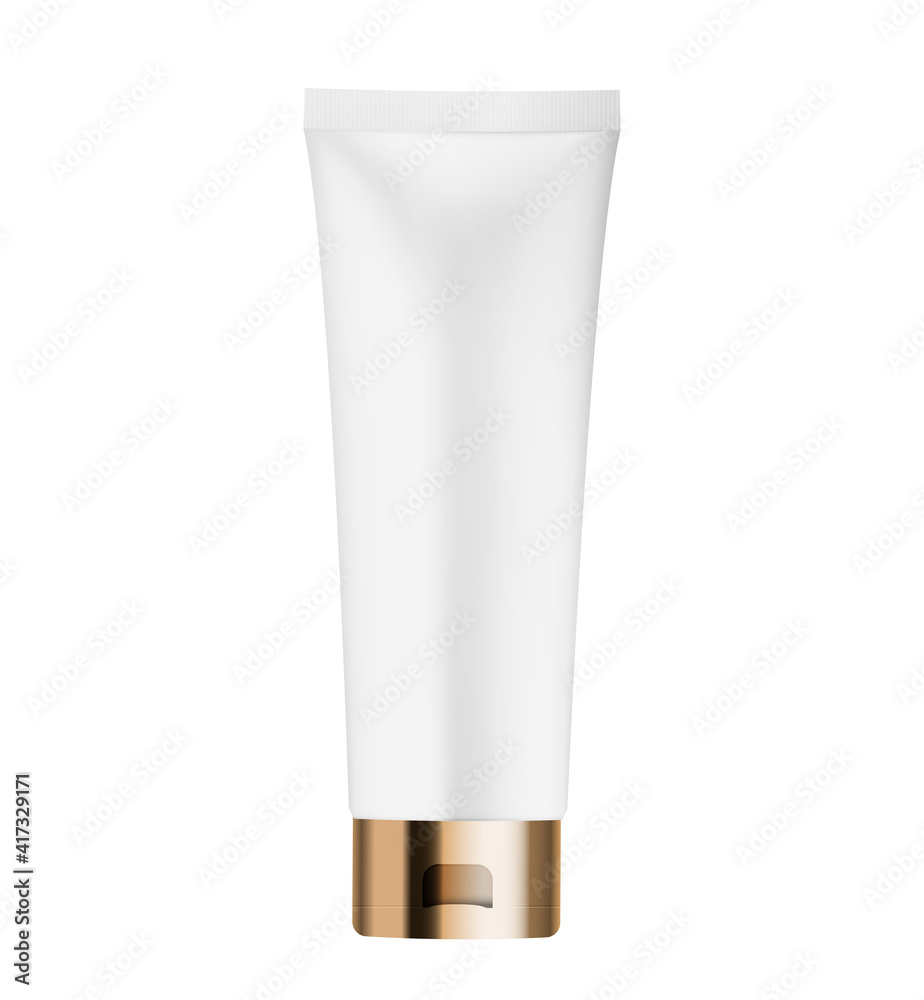 时尚化妆品广告宣传单品3D逼真化妆品乳管设计模板，传单