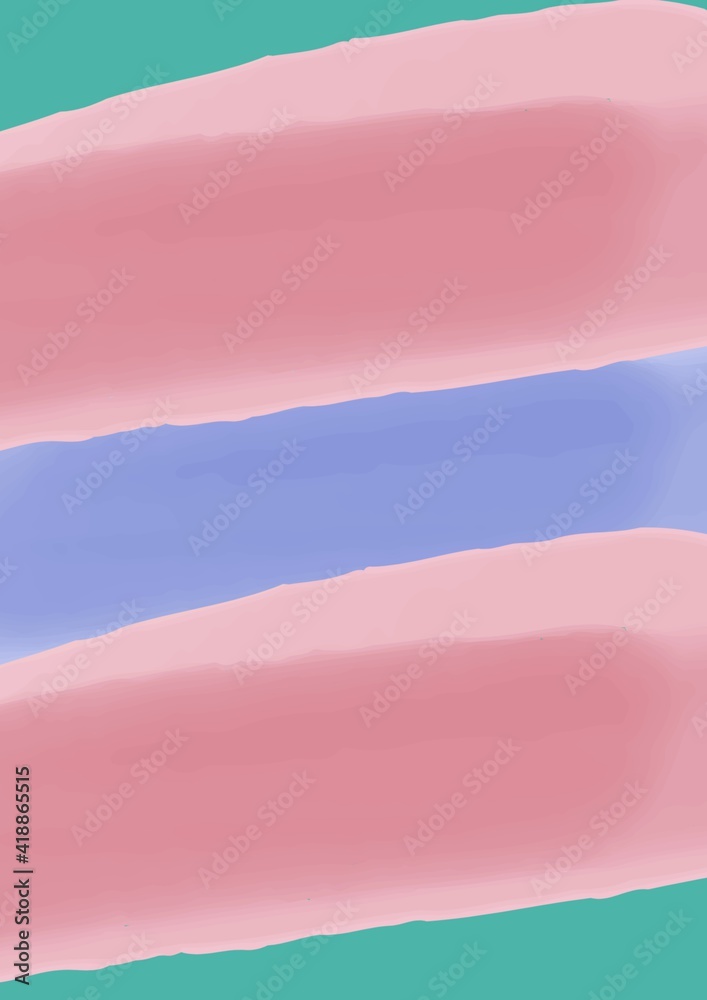 淡粉色和蓝色绘画条纹背景的构图