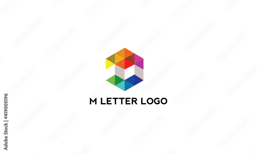 高级M字母徽标设计模板