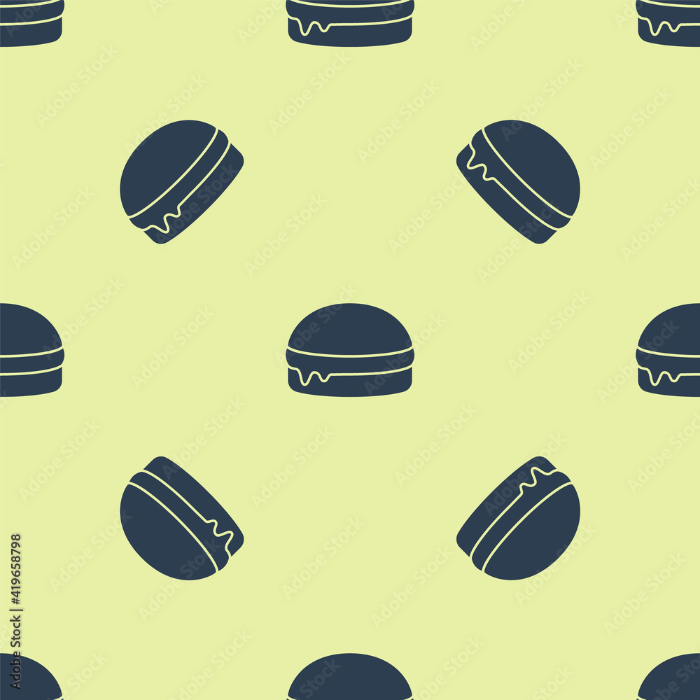 黑色汉堡图标隔离在白色背景上。汉堡图标。奶酪汉堡三明治标志。快餐