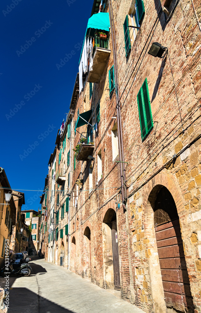 Architecture of Siena in Italy