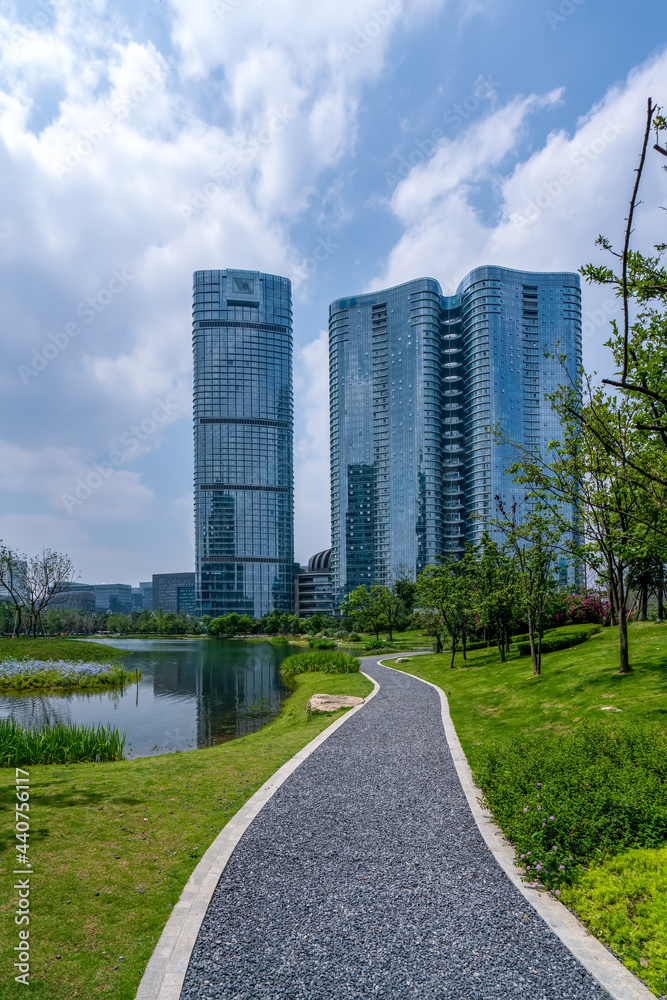 四川成都金融中心建筑景观街景