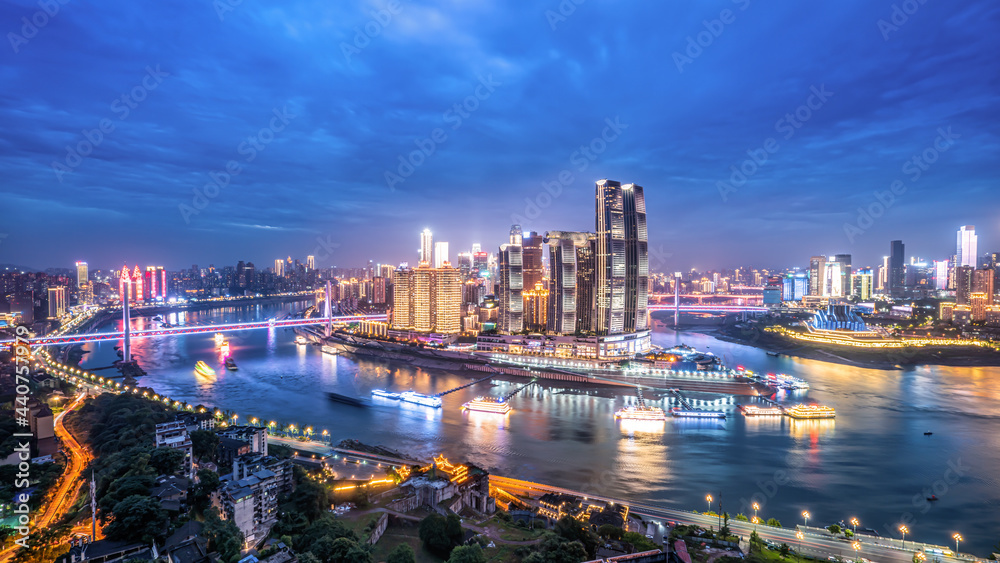 川渝城市夜景航拍