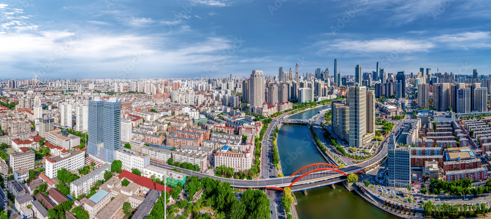 天津城市建筑景观航拍
