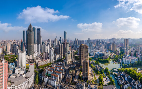 空中摄影中国无锡城市建筑景观