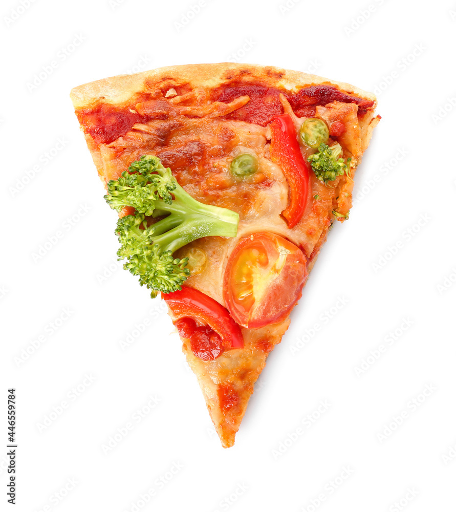 白底美味素食披萨片