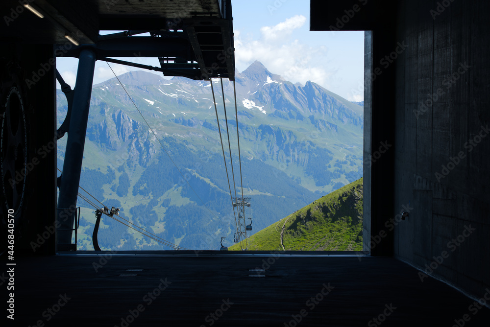 Brand new cable car Eiger Express, introduced December 2020. The 44 cabins are running between stati