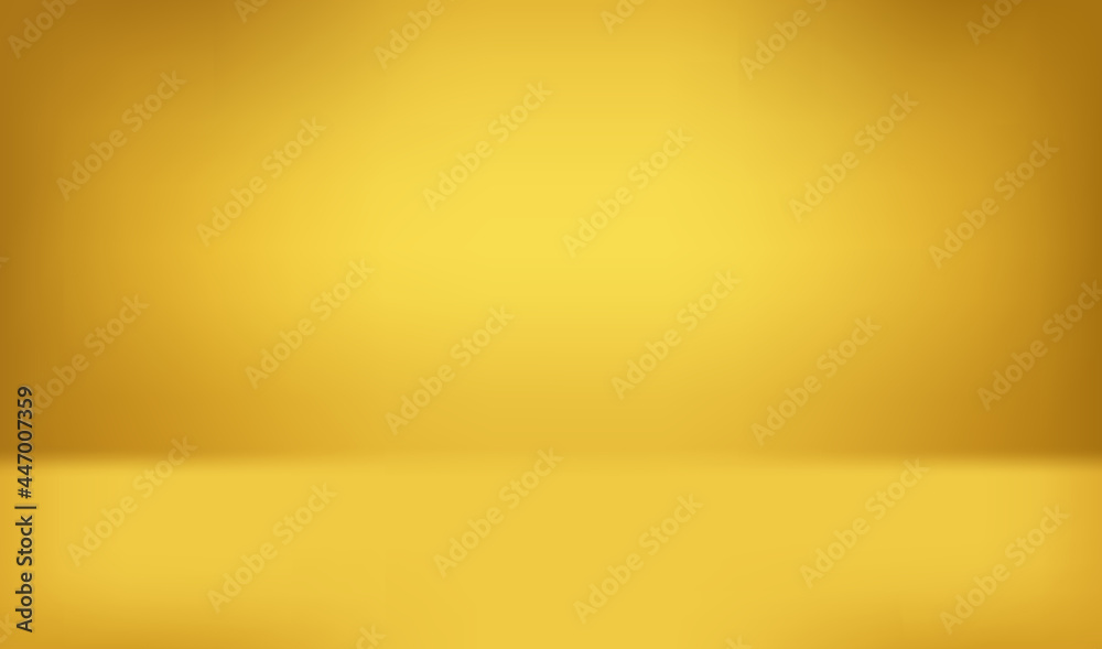 抽象的黄色房间背景。矢量插图