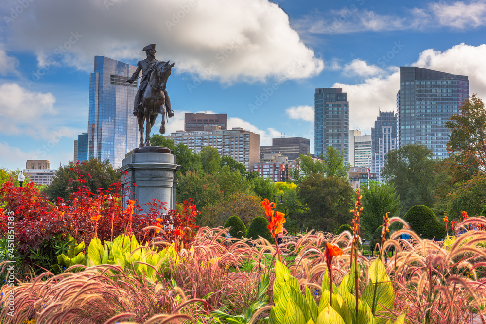 波士顿公共花园乔治·华盛顿纪念碑