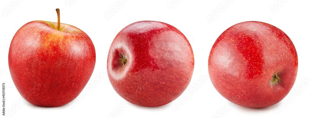 新鲜红苹果全白分离