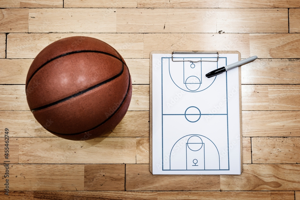 篮球行动手册比赛计划运动战略概念