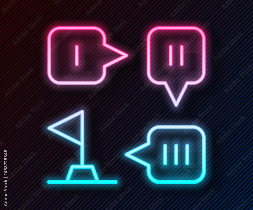 Glowing neon line Planning strategy concept icon isolated on black background. Formation and tactic.