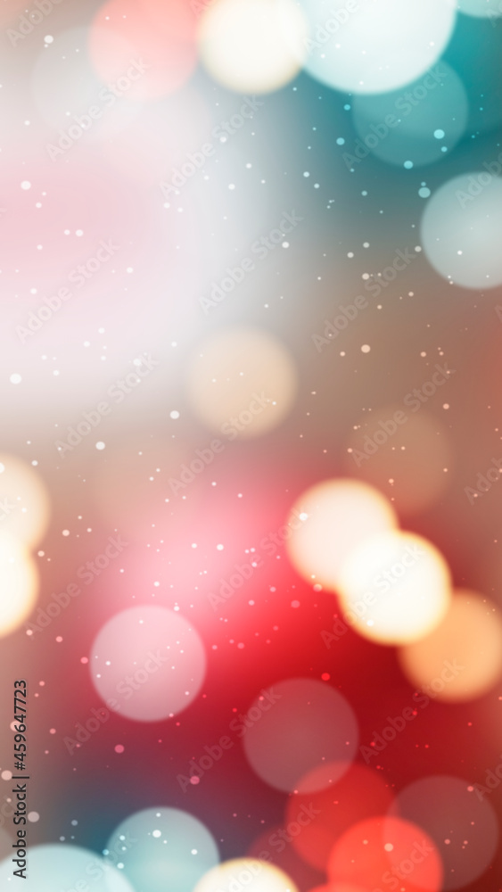 Blurry colorful Christmas bokeh light手机壁纸