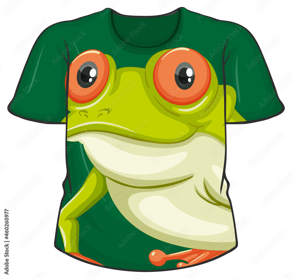 青蛙图案t恤正面