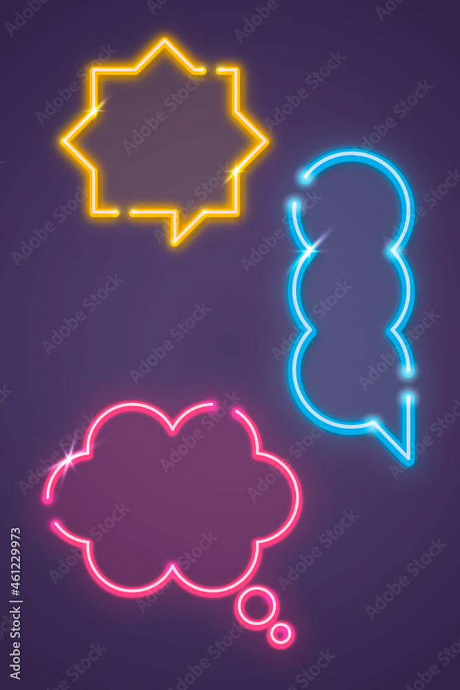 Colorful speech balloon design element collection vector