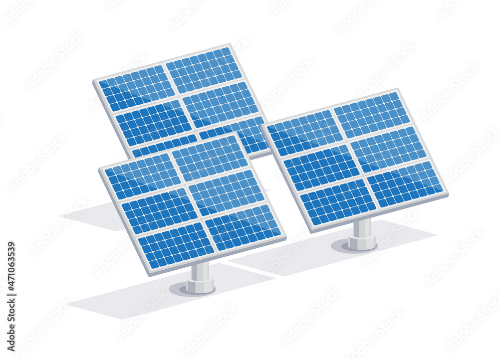用于电网的太阳能电池板。可再生电力太阳能发电站。清洁可持续