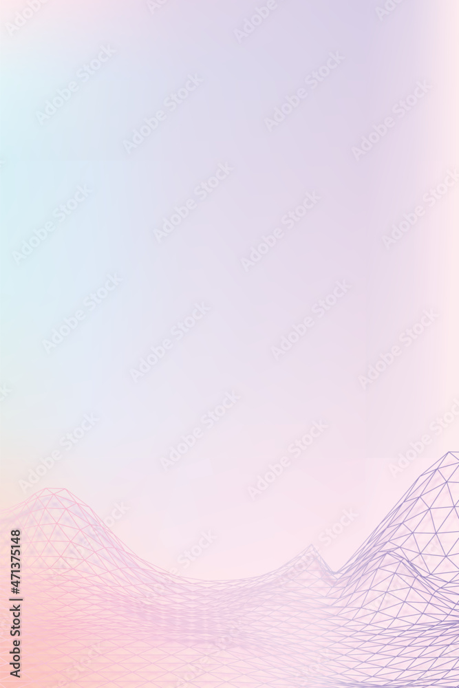 3D波浪紫色矢量图案设计